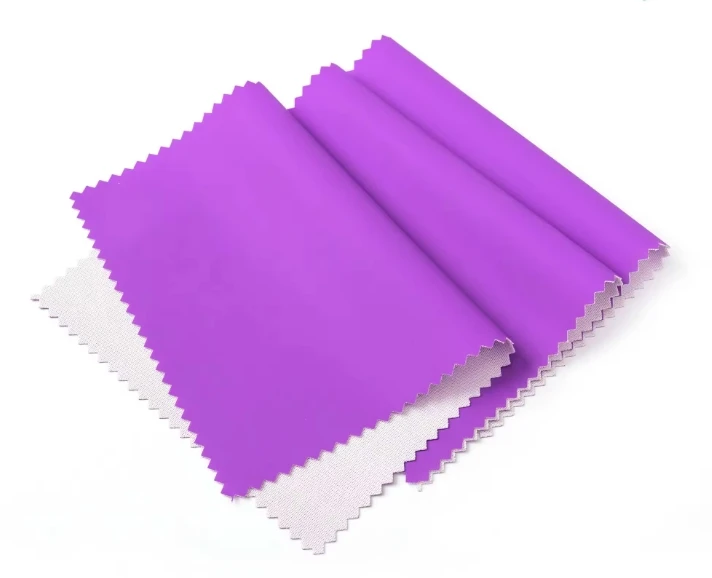 High Elasticity Purple Artificial Leather PU Fabric For Clothing