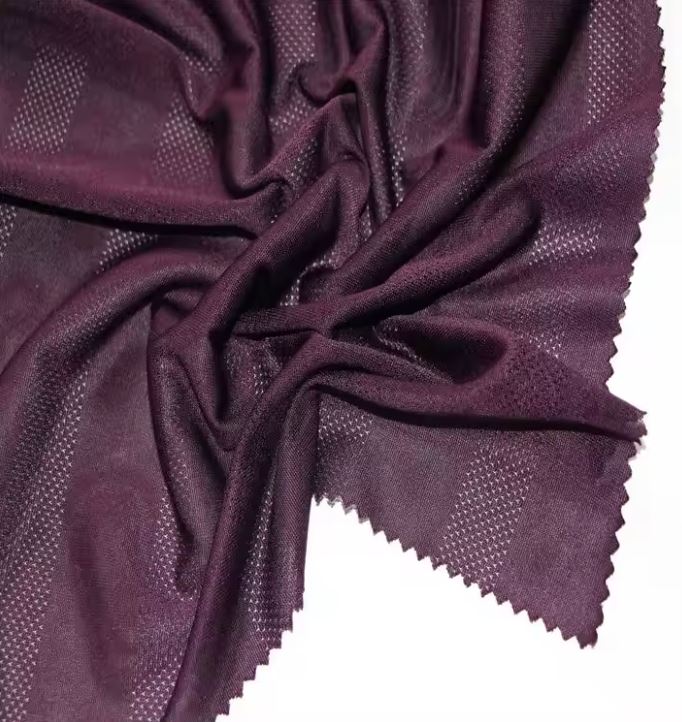 Jacquard 2023 New Beautiful 100%Polyester Stripe Mesh Fabric For Sportswear