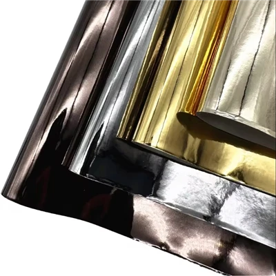 0,8 mm kingad Nahast Pu pealispind TPU metallist hõbedast peegliga sünteetiline kunst-PU-nahk kottidele Kingad