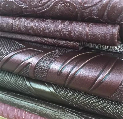 Nahast reljeefne PVC fooliumiga
